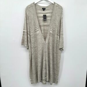 Torrid Tunic‎ Cardigan Sweater Duster Size 6 6X Open Knit Quiet Luxury 3X 4X New